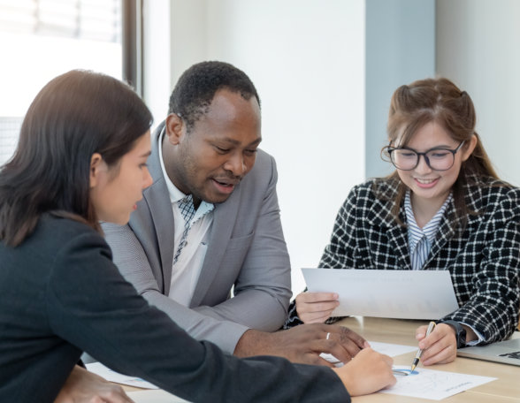 people having meeting